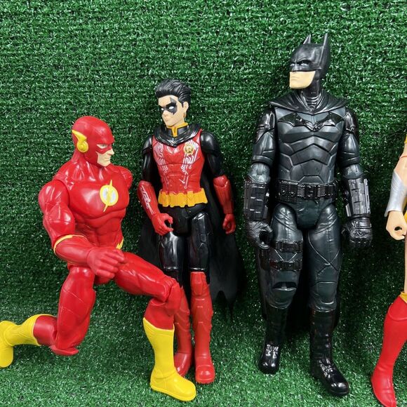 Justice League Action Figures 12" Lot 5 Batman Superman Robin Wonder Woman Flash - Picture 9 of 12